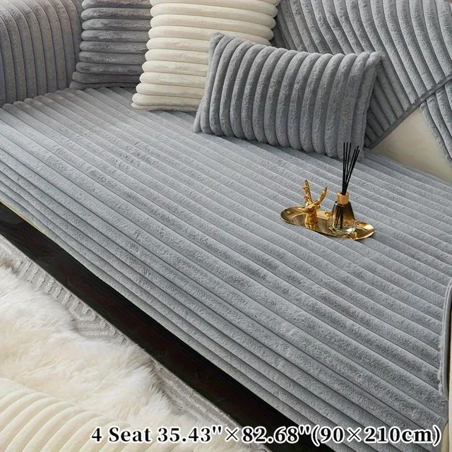 Pratelný sofa cover from artificial rabbit fur - Proslip, bedroom, study, living room - Apartment decor