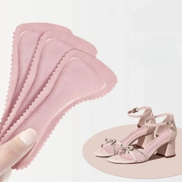 Practical self-adhesive shoe insert on heel for softening shoe insoles - more variants