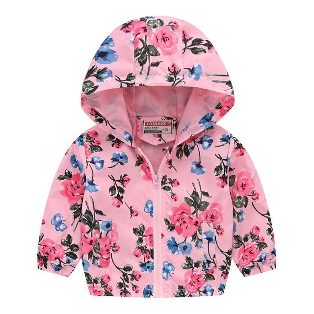 Girls spring and autumn windbreakers with hood 14 2 roky