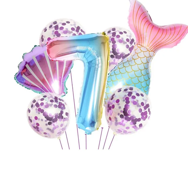 Numere gonflabile pentru petrecerea de ziua copiilor în stil sirena