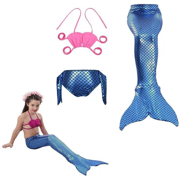 Girls swimsuit with mermaid tail