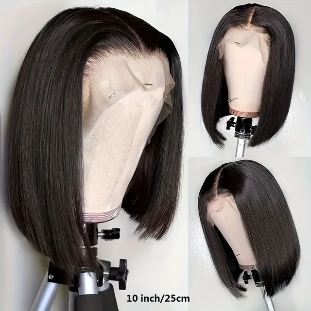 180% density 13*4 lace front Human hair Wig Straight Bob Wigs Human hair Straight Lace Front Wigs Human hair 13x4 Lace Front Wigs for women 180% Density Natural color Remy Brazilian human hair Bob wigs