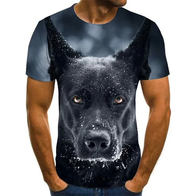 Tricou de vară amuzant pentru bărbați cu motive animale