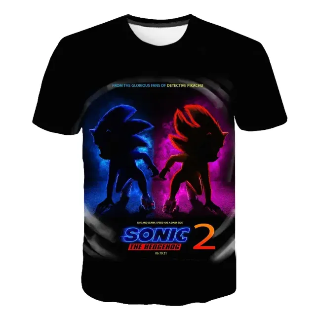 Kinder-T-Shirt bedruckt mit verschiedenen Sonic the Hedgehog-Motiven