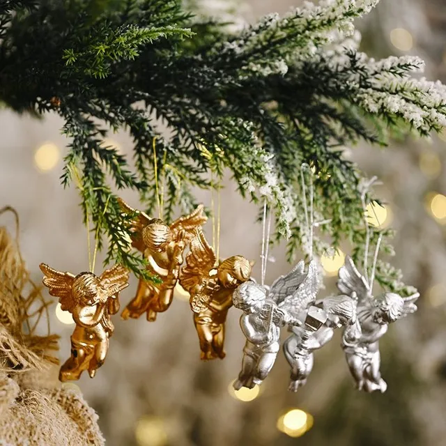 Christmas ornaments in the shape of a cherub - 6 pcs