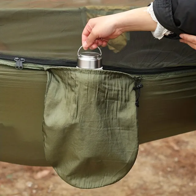 1 pc Self-folding portable mosquito hammock with rod