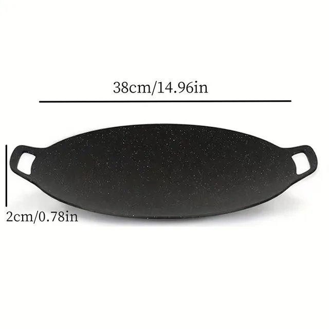 1pc, Korean BBQ grill, non-sticky medical stone barbecue pan