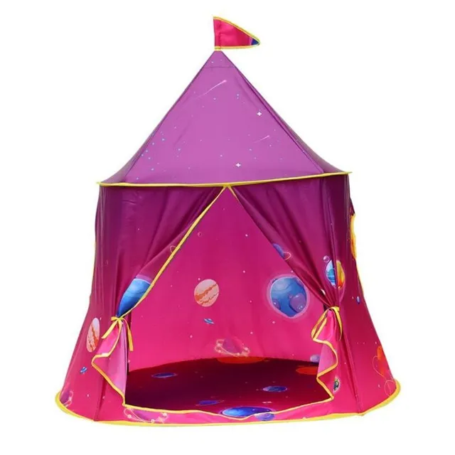 Folding children's tent in rainbow design