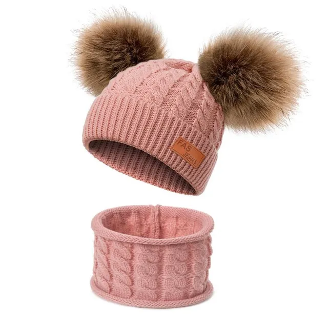 Zimowy kapelusz i zestaw cieplejszy dla dzieci