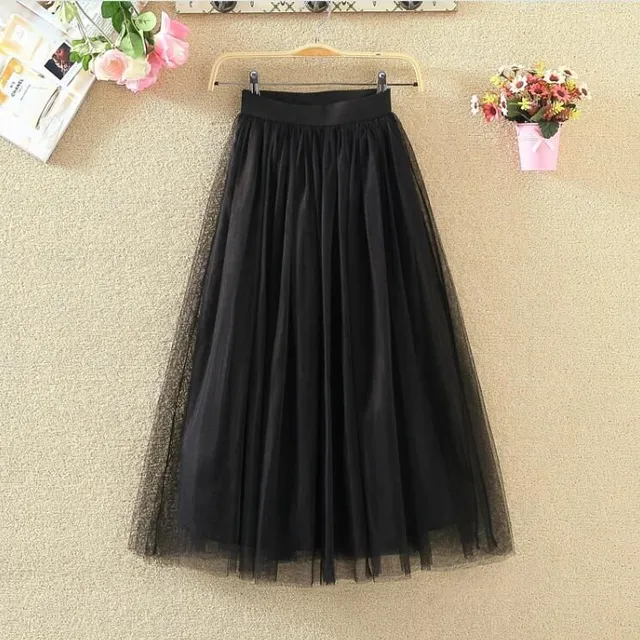 Women's tulle skirt with elastic waistband