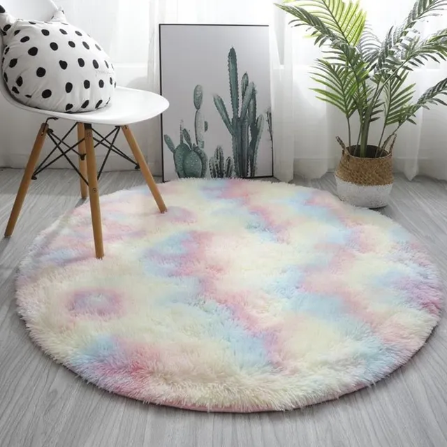 Fluffy Round Carpet Rzadko