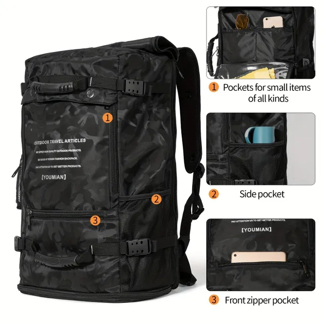 Backpack of men's travel XXL, outdoor climbing, waterproof, with extra large capacity, for business trips and holidays