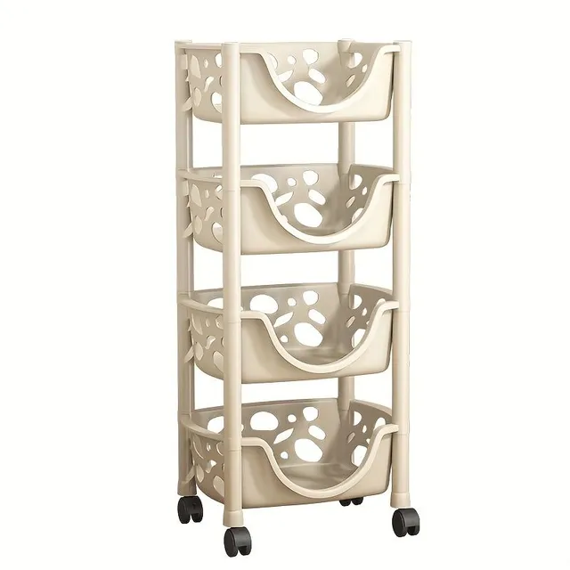 Storage trolley on wheels 2/3/4/5 floors, slender storage cabinet, spacious shelves for small things, snacks