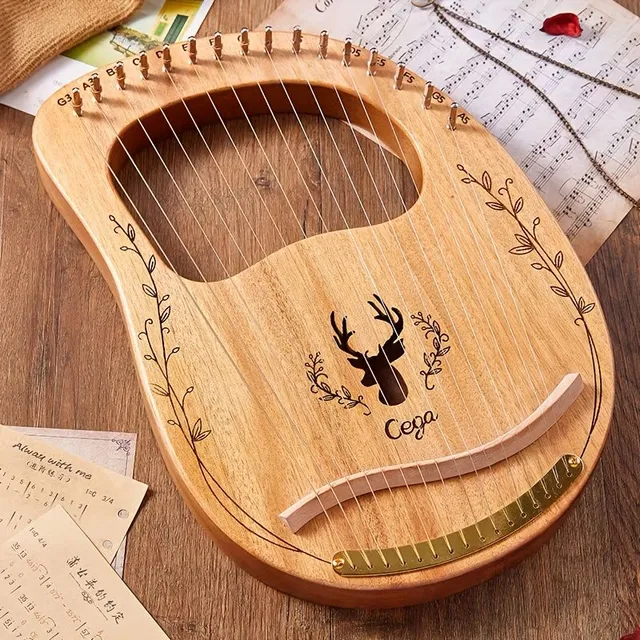16/19string lyre for beginners 16/19string harp lyre Small portable musical instrument Easy to learn