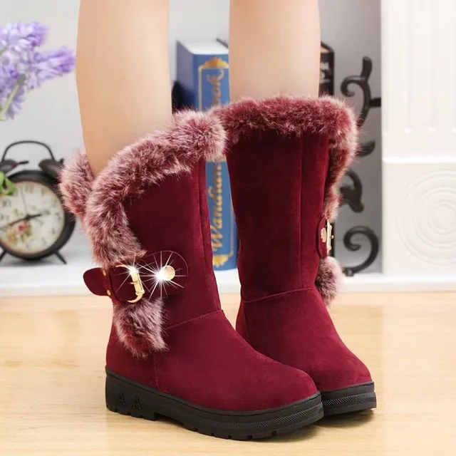 Winter women's shoes with Sidney fur