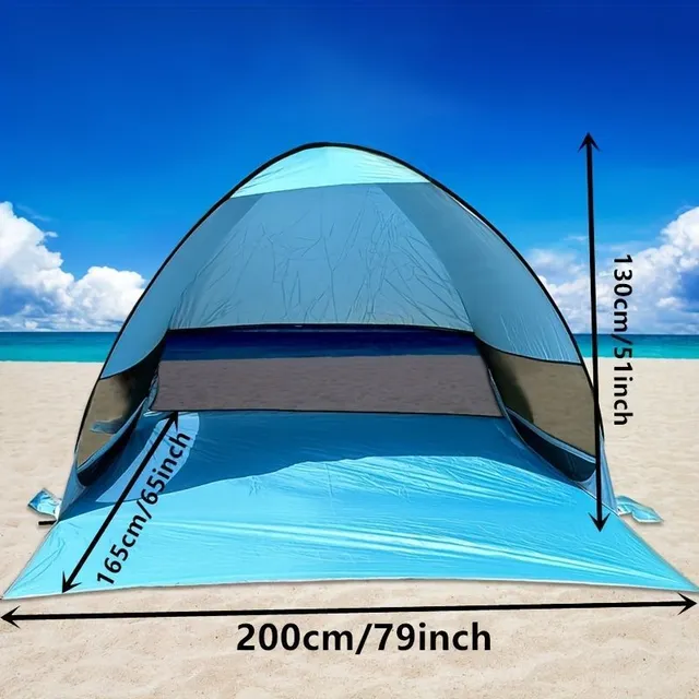 1pc Portable Beach tent for 2-3 Adults, UPF 50+ Sun protection, Light tent for outdoor camping and beach