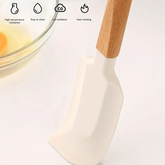 Set de 4 spatule din silicon pentru bucătărie, calitate alimentară