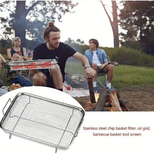 Universal stainless steel frying basket for various kitchen equipment