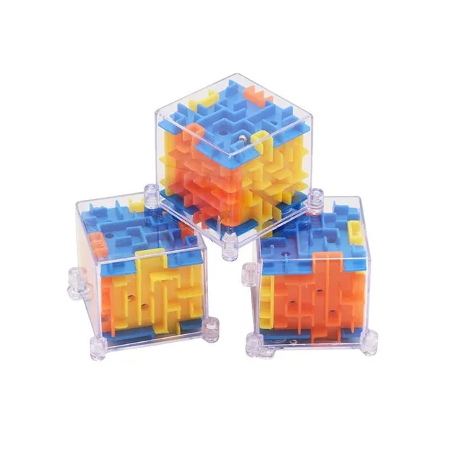 Cub educativ pentru copii - labirint (4x4x4cm)