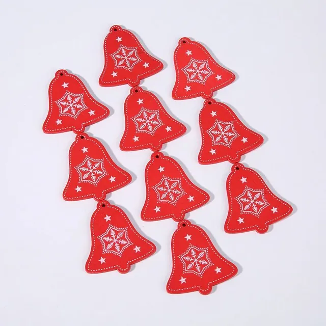 Wooden Christmas ornaments 10 pcs C585