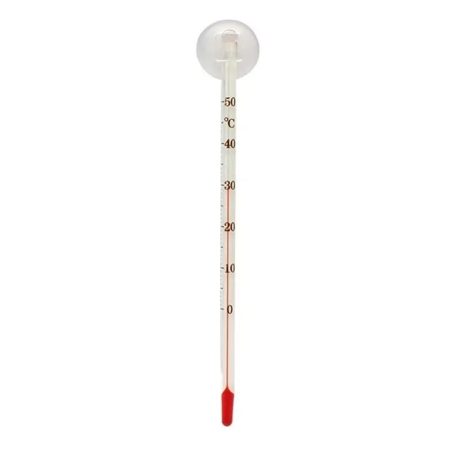 Aquarium thermometer with suction cup