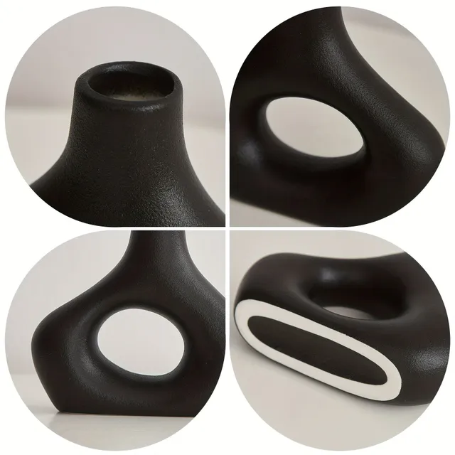 Vaze ceramice, 2 bucăți, forme abstracte, stil minimalist, design nordic, decorativ, artă modernă