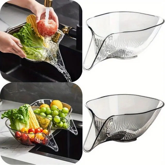 Multifunctional plastic sink sieves, for food cleaning, salad preparation