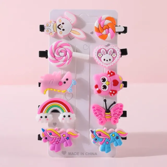 Cute clips for small coolers with silicone decoration - several variants of motif