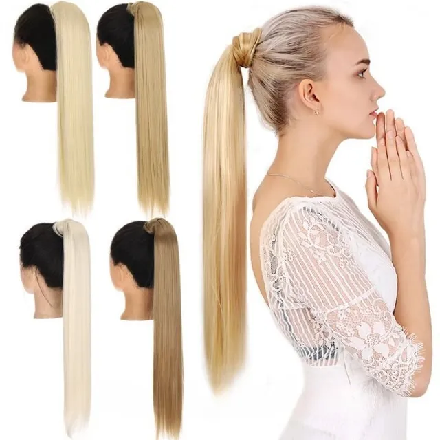 Women's long synthetic hair extensions for thickening hair