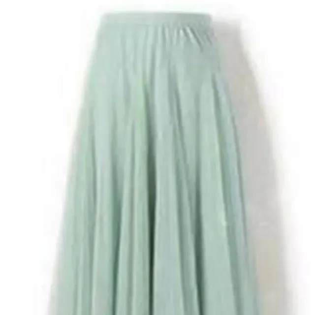 Women's translucent tulle skirt with high waist and polishering