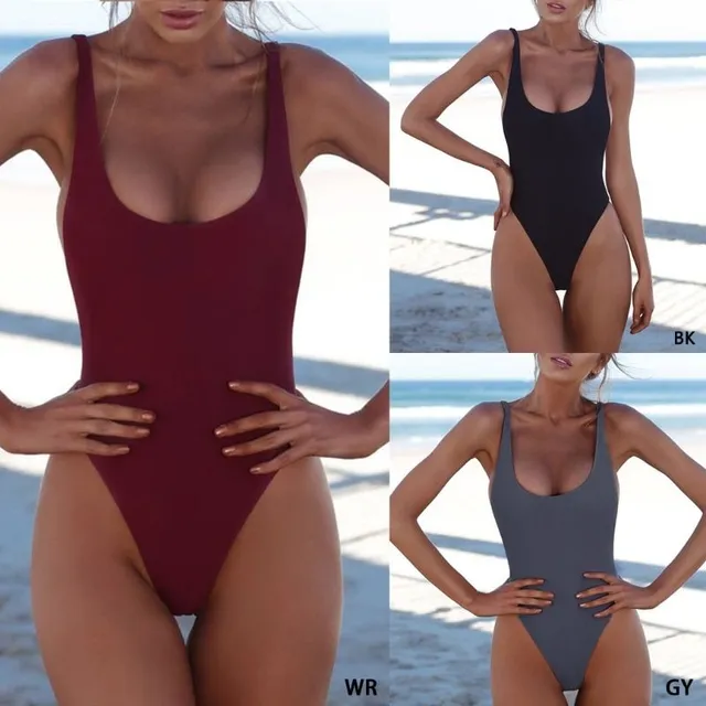 Women's one-piece swimsuit with bare back