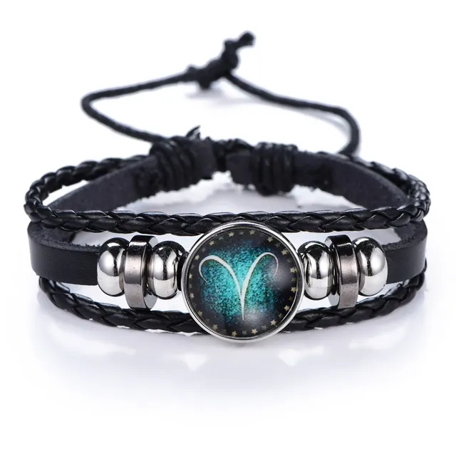 Bracelet for man with zodiac sign