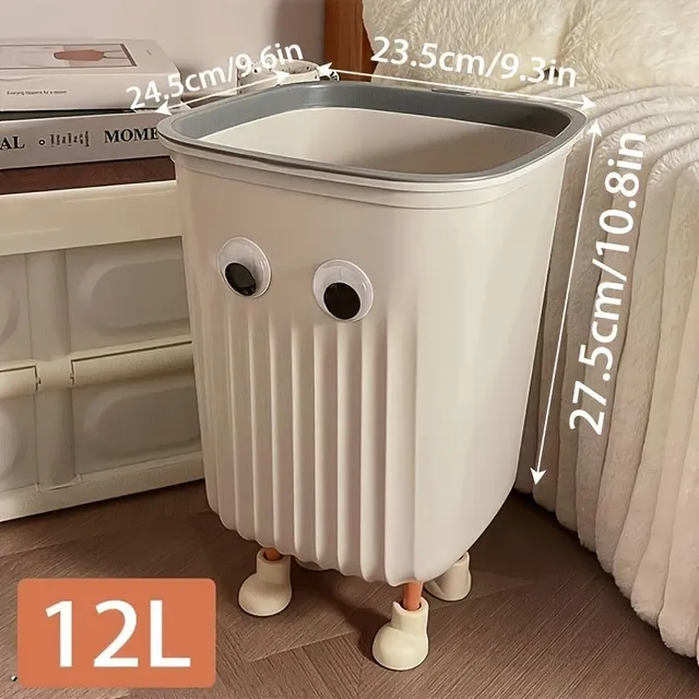 Handy trash basket with feet - cute and practical supplement to every interior