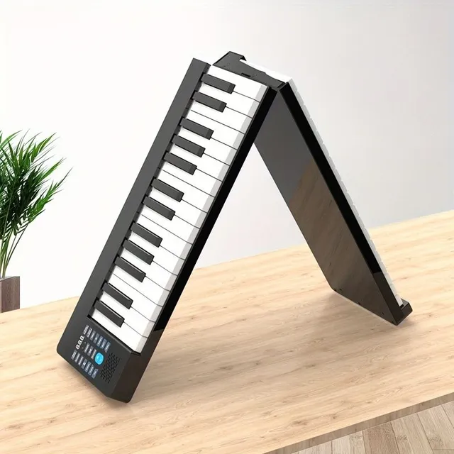 Compact smart piano with 61 keys - online music teaching, external audio and headphones, standard size, LED display, USB