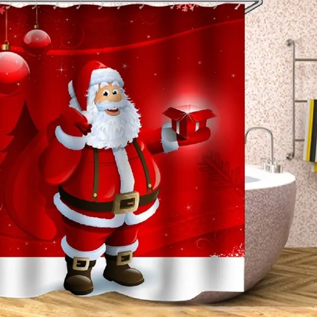 Christmas shower curtain C52