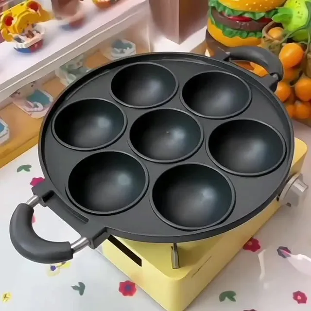 Aluminium pan for takoyaki - 7 holes for perfect balls