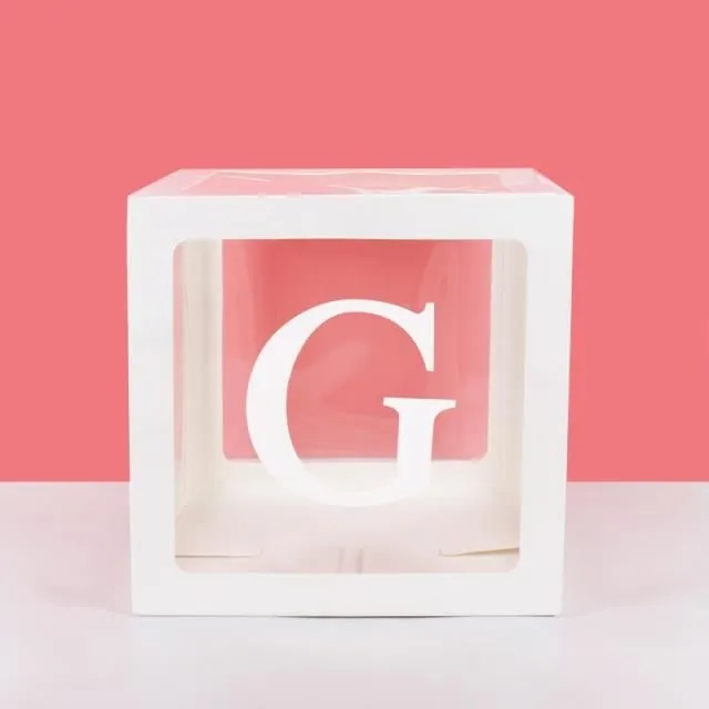 Cuburi transparente cu litere