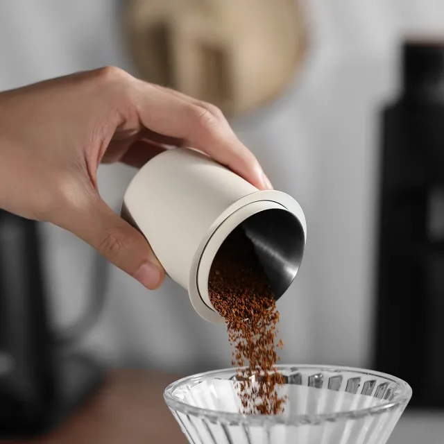 Precision stainless steel coffee measuring cup 58mm for easy and accurate dosage in portafilter