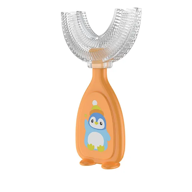 Silikónová zubná kefka v tvare U pre detské zuby a ďasná