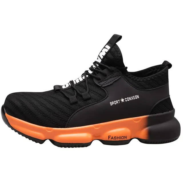 Męskie bezpieczne buty robocze ze stalowym noskiem, odporne na przebicie, uderzenia i poślizg