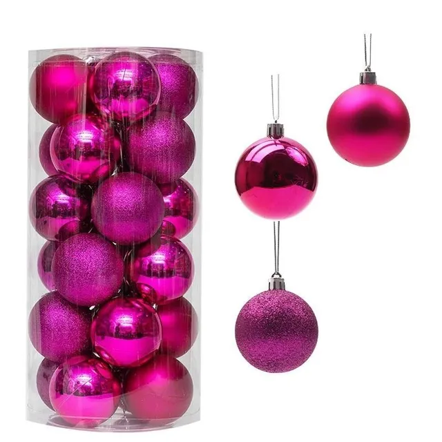 Trendy Christmas tree balls in different colours Bianca