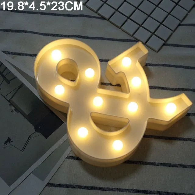 Lettres LED lumineuses