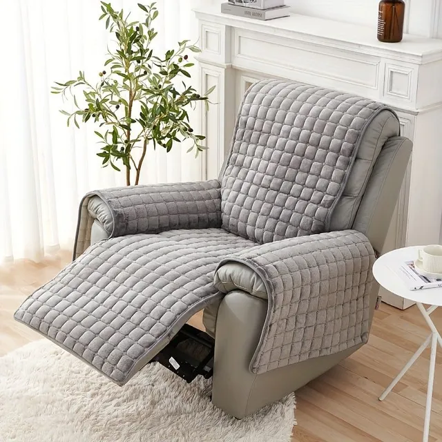 Warm and warm armchair cover with headrest, winter sloth cover, universal for various shapes.