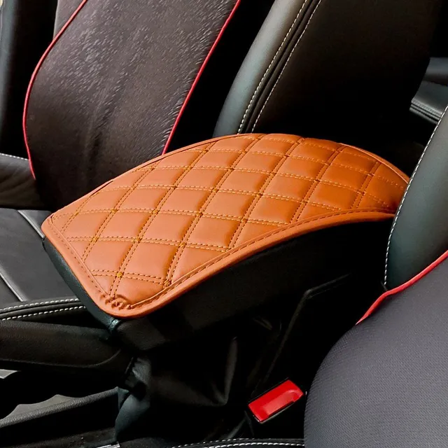 Leather universal car armrest cover