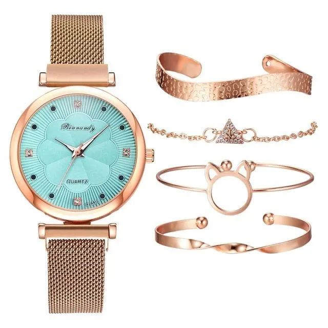 Luxury set of ladies watches and bracelets WIENA