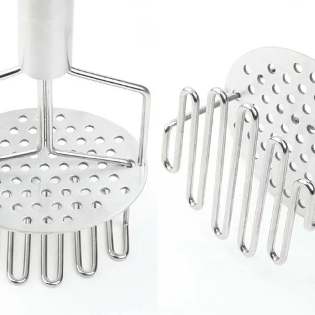 Stainless steel kitchen masher for potatoes