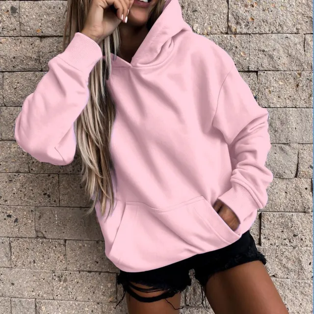 Women's classic hoodie with hood and kangaroo pocket Jess - various variants