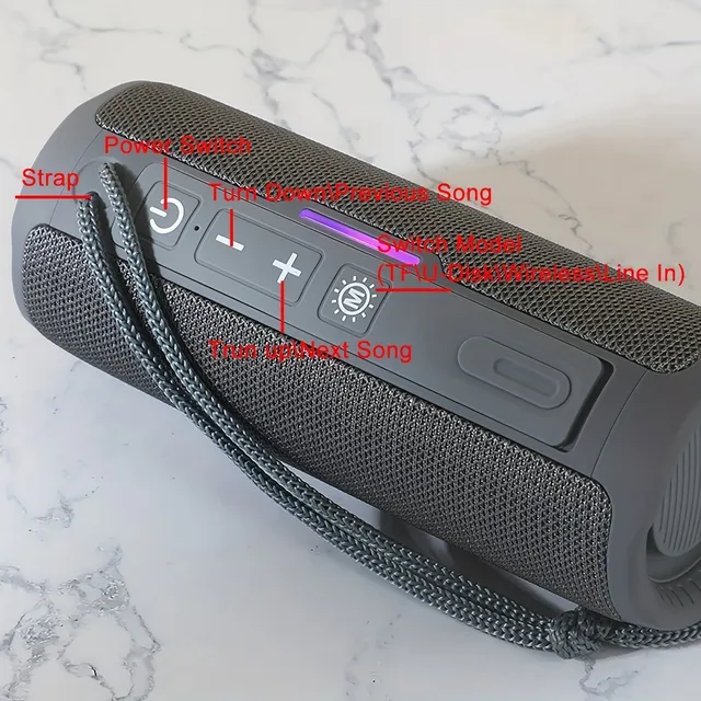 Portable wireless speaker T g365 with LED lighting - For an intense listening experience