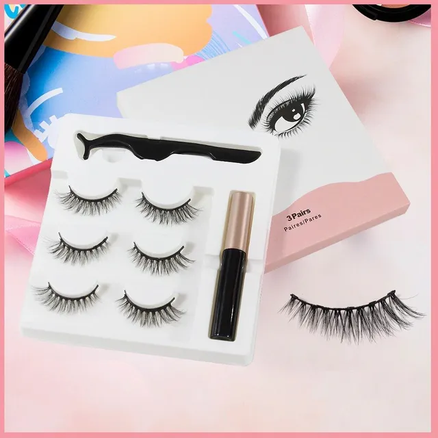 Magnetic eyelashes and eyeliner set