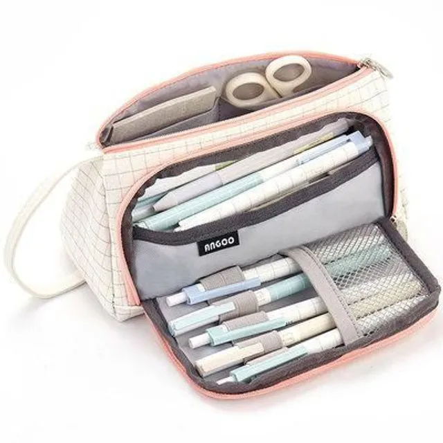 Spacious pencil case with pattern